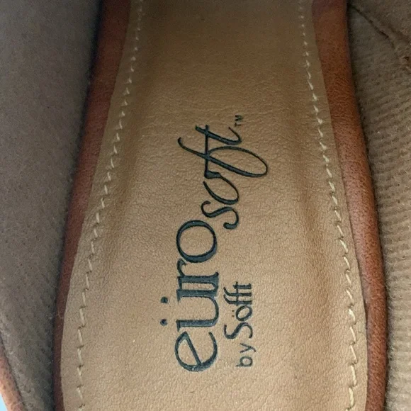 Sofft Euro Soft Caelyn brown leather heeled sandals. Size 6 - Picture 5 of 5